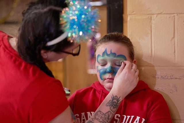 Face painting was one of the additional activities on offer at the party.