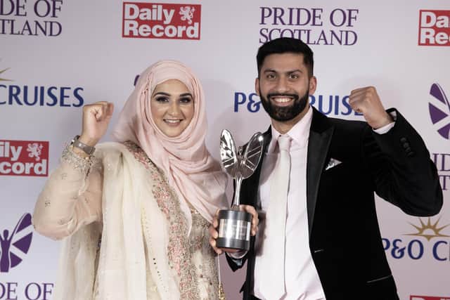 Asiyah and Jawad Javed were Special Recognition Award winners at this year's Pride of Scotland Awards (Picture: Submitted)
