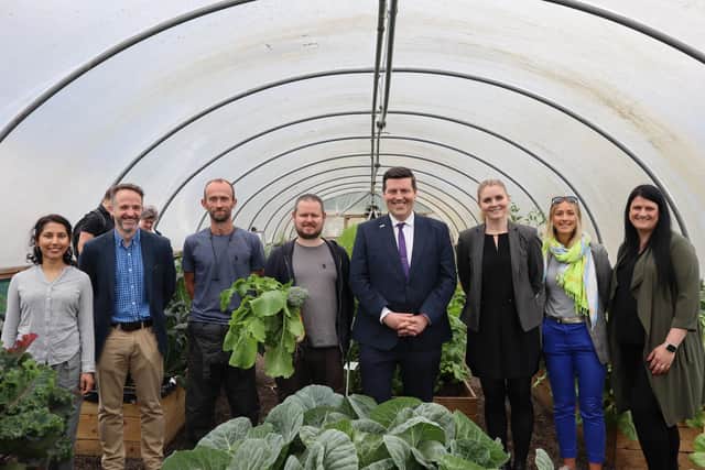 Jamie Hepburn, Minister for Higher Education, Further Education, Youth Employment and Training, visited Bo'ness-based Sustainable Thinking Scotland.