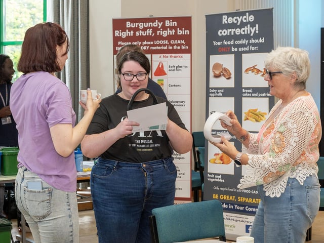 There was plenty of sustainability and recycling info on the day.