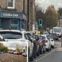 This busy section of the High Street will be impacted in the first phase of works, as will the Water Yett car park (inset).