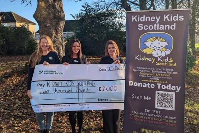 Yorkshire Building Society donates £2000 to Kidney Kids Scotland to help fund the vital equipment