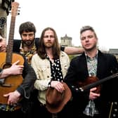 Hunter and McMustard - featuring Falkirk musician Stevie Black, second from right, on bass - have recorded a new anthem for the Scottish football team(Picture; Submitted)