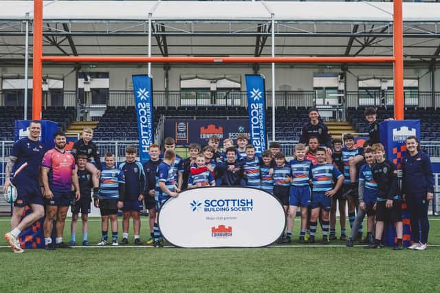 Falkirk Rugby Club's under-15s squad pictured at The Hive Stadium for the special training event (Photo: Submitted)