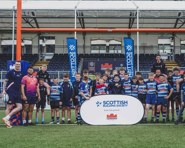 Falkirk Rugby Club's under-15s squad pictured at The Hive Stadium for the special training event (Photo: Submitted)