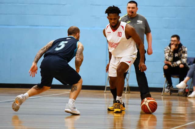 Trey Whitley contributed 18 points to the Falkirk Fury win (Pic by Michael Gillen)