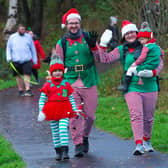 This family took part in Maggie's Forth Valley Elf Run last year - in 2023 it could be you with family and friends. Pic: Scott Louden