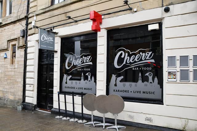 The incident happened at Cheerz Bar in Falkirk High Street
