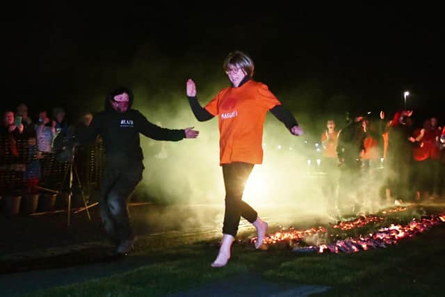 Running over the hot coals to raise cash for Maggie's Forth Valley