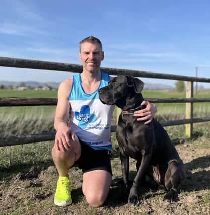 John Goacher and his dog Jessie during a recent marathon training session (Picture: Submitted)