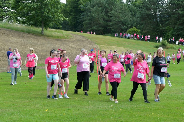 Three routes were set up for participants around the park.