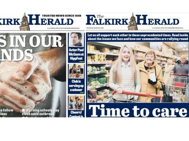 How the Herald reported the start of lockdown in March 2020
