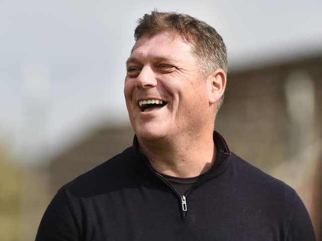 Dunipace manager Danny Smith was delighted with his side's 2-0 win over Luncarty in the East of Scotland premier division (Photo: Alan Murray)