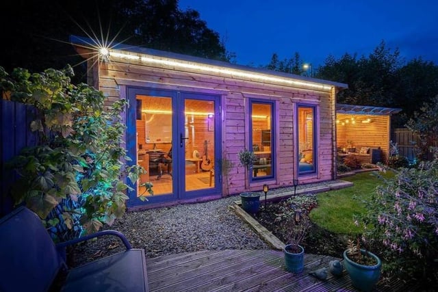 Night or day, the fabulous timber garden room is an incredible addition to this home.