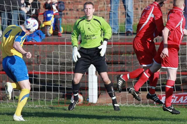 Myles in action for Camelon (Photo: Gary Hutchison)