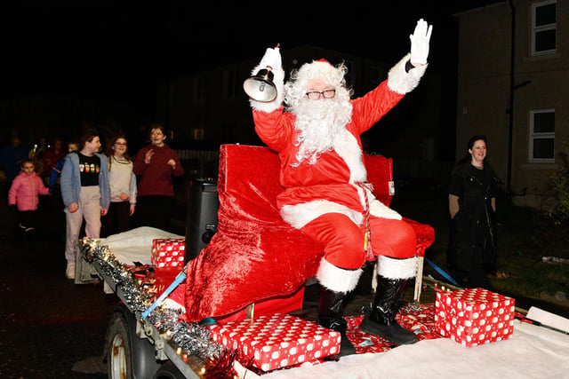 Volunteers at Whitecross Junction Centre organised the annual Santa parade through the village in the run up to Christmas.