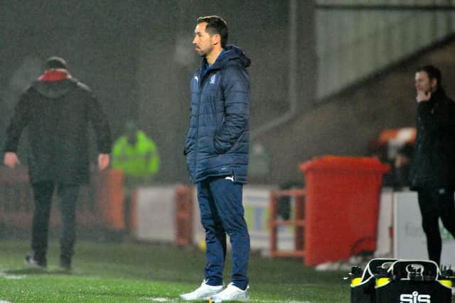 Bairns head coach Martin Rennie on the touchline last time out (Picture: Alan Murray)