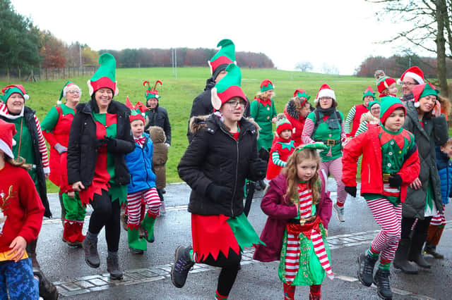 The Maggie's Forth Valley Elf Run took place on Sunday.  Pictures: Scott Louden.