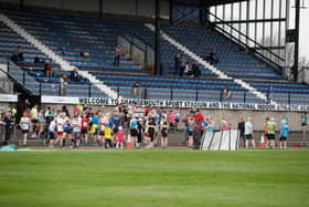 Grangemouth Stadium's elevated stand and facilities would make the arena a suitable home for East Stirlingshire (Photo: Scott Louden)