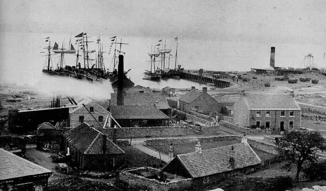 Bo'ness harbour around 1890