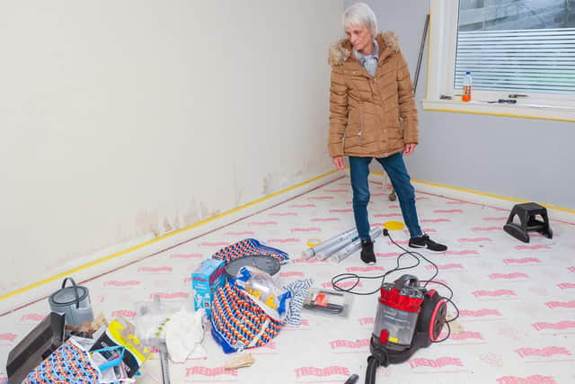 Wilma Gordon is still waiting on Falkirk Council to sort the damp problem in her bedroom - despite the local authority saying the work has been done.