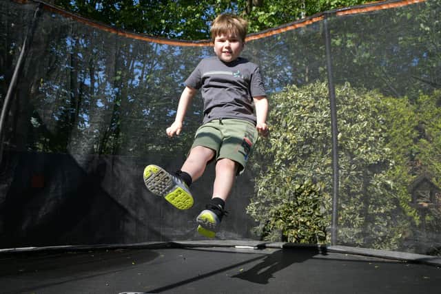 Hector Farquhar in action on his trampoline