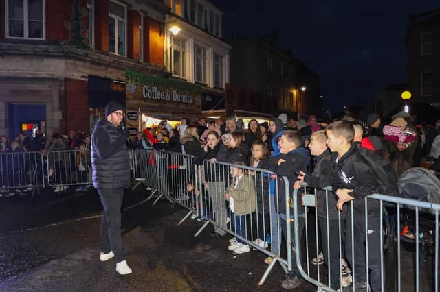 Members of the local community turned out in Bo'ness Town Centre on Saturday for the switching on of the Christmas lights.  (Pic: Scott Louden)