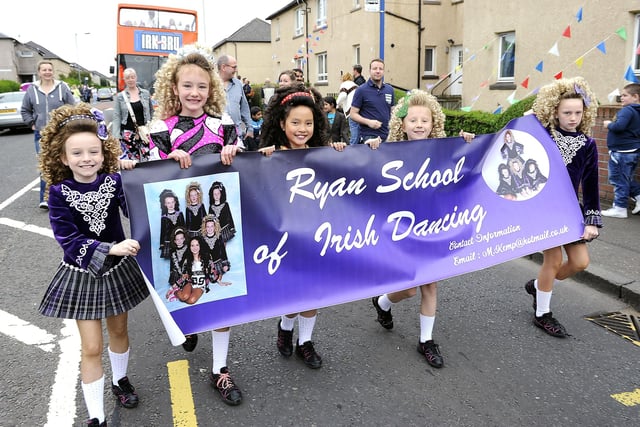 These young dancers were happy to be taking part.