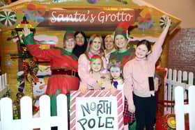 These visitors were ready to meet Santa at the Slamannan Christmas Fayre on Saturday.  (Pic: Alan Murray)