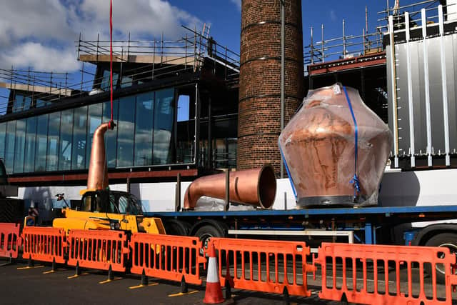 Copper stills arrive to be installed in Rosebank Distillery