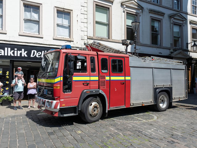 Firefighters were called away to deal with a potential emergency on the day.