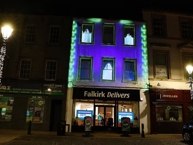 Spooky goings-on as a Hallowe'en themed light show is projected onto the building above the Falkirk Delivers offices.  (Pic: Michael Gillen)