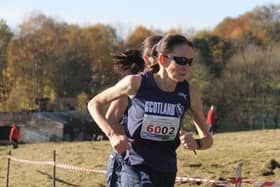 Falkirk Vics’ Fiona in action at the event (Photo: Scottish Veteran Harriers)