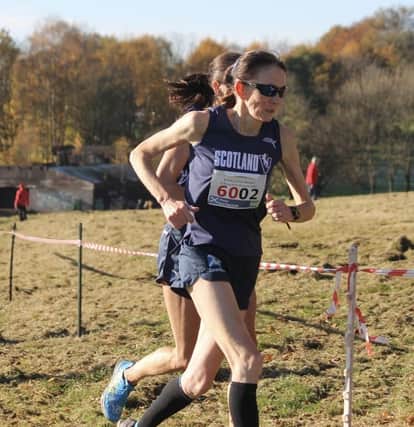Falkirk Vics’ Fiona in action at the event (Photo: Scottish Veteran Harriers)