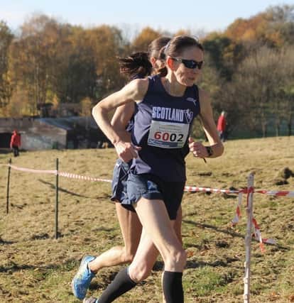 Falkirk Vics’ Fiona in action at the event (Photo: Scottish Veteran Harriers)