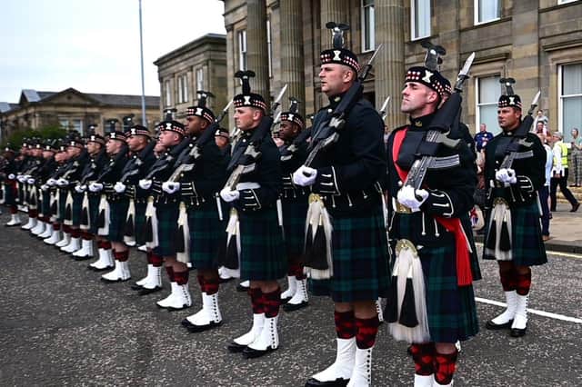 Councillors in Falkirk agreed to grant the Freedom of Falkirk to the Royal Regiment of Scotland (SCOTS) this week.  They have already been given the Freedom of 16 other council areas, including South Lanarkshire which was granted earlier this year.  (Picture by John Devlin)