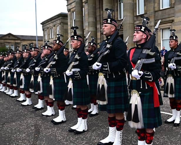 Councillors in Falkirk agreed to grant the Freedom of Falkirk to the Royal Regiment of Scotland (SCOTS) this week.  They have already been given the Freedom of 16 other council areas, including South Lanarkshire which was granted earlier this year.  (Picture by John Devlin)