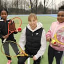 Olivia Smart (middle) at Dollar Park alongside two of her current students, Gabby Engela and Toni Sunmboye, both aged eight (Photo: Alan Murray)