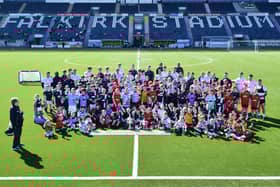 Over 100 youngsters got the chance to play on the Falkirk Stadium pitch with their heroes on Monday