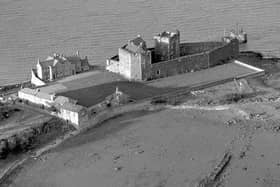 An aerial view of Blackness Castle