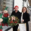 Ann Baff Flowers was the winner of Falkirk Delivers' Christmas shop window competition.  Pictured are Sarah Smith, owner of Ann Baff Flowers, and Deborah Taylor, chairperson of Falkirk Delivers Board.  (Pic: Michael Gillen)