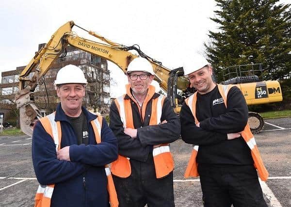 James Farrelly, James McMahon and David McLaren are still working with the firm and looking to help demolish Falkirk Town Hall