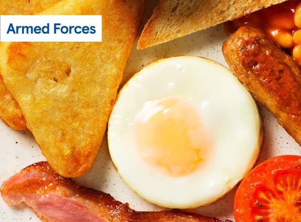 Tesco Cafés will offer serving members of the armed forces a free cooked breakfast.
