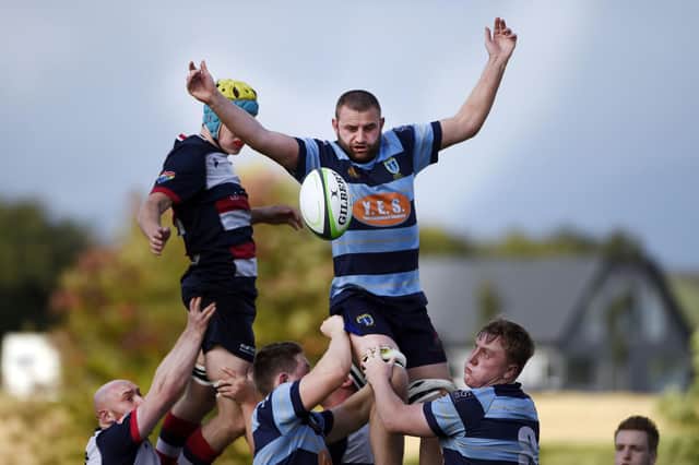 Stef Yarrow in action for Falkirk against Aberdeen Grammar on Saturday afternoon (Pictures by Alan Murray)