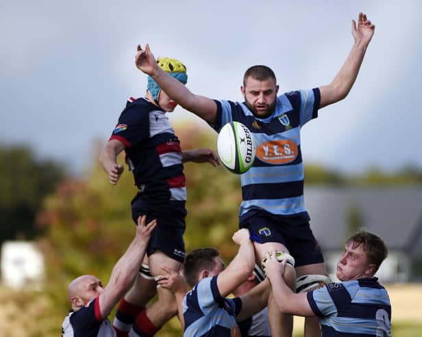 Stef Yarrow in action for Falkirk against Aberdeen Grammar on Saturday afternoon (Pictures by Alan Murray)