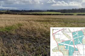 Some of the open countryside to the south of Newton which will eventually be covered in photo voltaic panels as part of the 112 acre solar farm. (Pics: West Lothian Council)