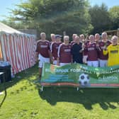 Linlithgow walking football aces are pictured after the over-60s trophy presentation (Submitted pic)