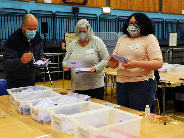 Counting takes place in the Central Scotland list region. Picture: Michael Gillen
