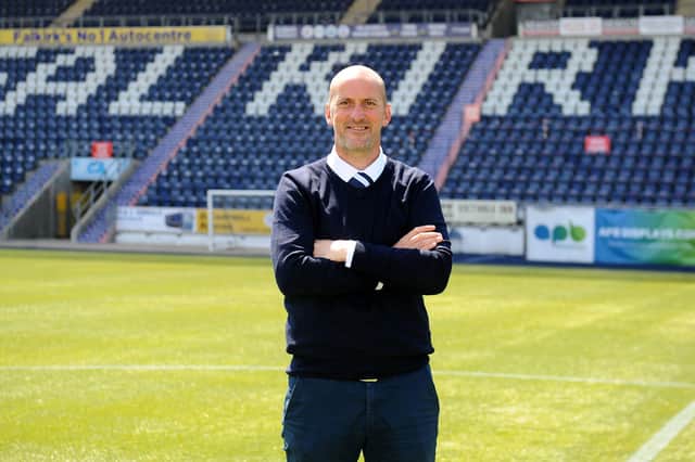 New Bairns head coach Paul Sheerin is getting ready to welcome fans back to the Falkirk Stadium (Photo: Michael Gillen)