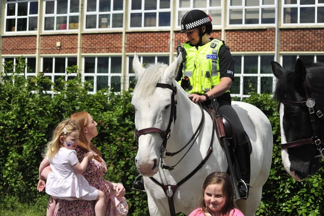 Police horses are always a popular with youngsters